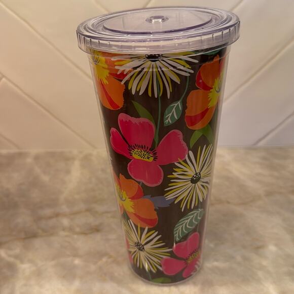 Vera Bradley Double Wall Tumbler with lid - Picture 1 of 5